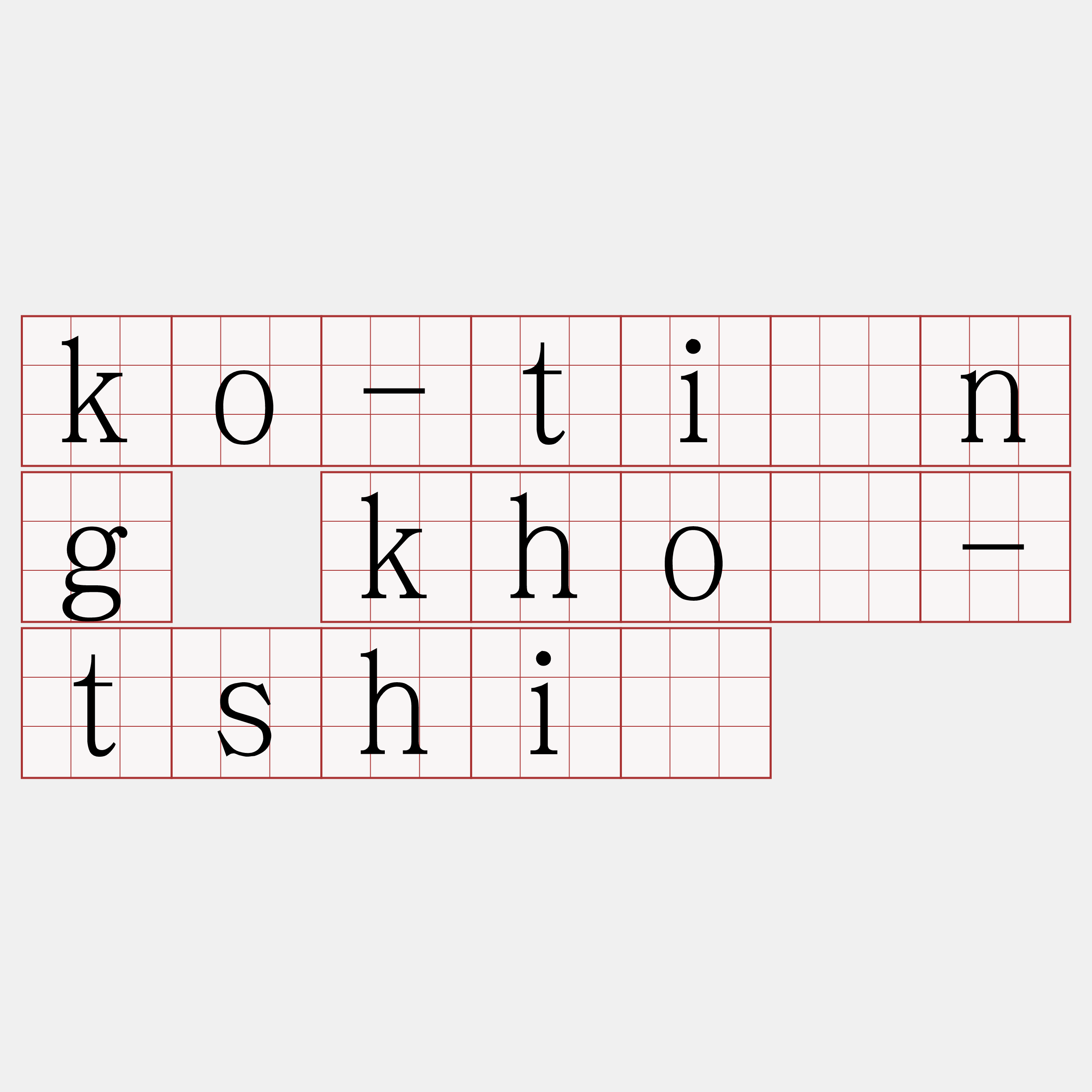 ko-tíng khó-tshì